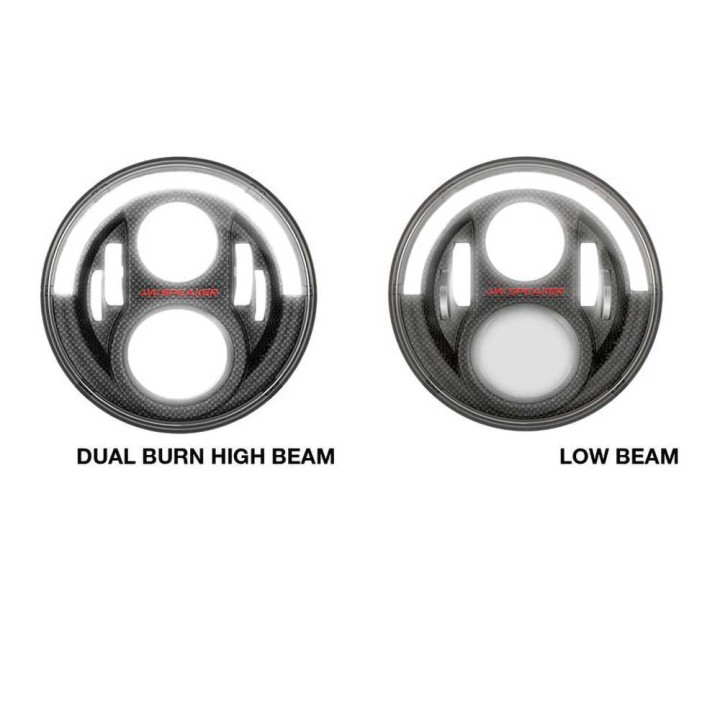 Headlights LED Carbon, JW Speaker 8700 Evolution J2 Series, Jeep Wrangler 2007 - 2018 - EDK.ro