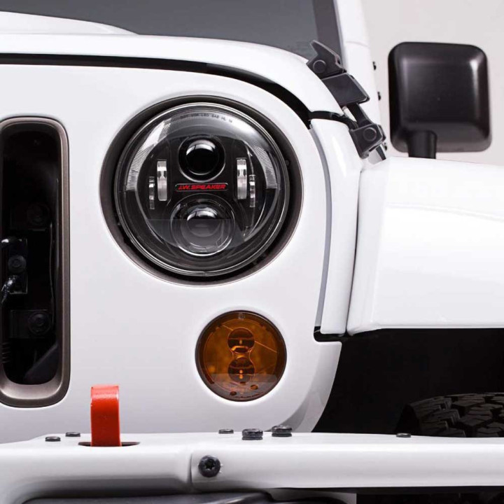Headlights LED Carbon, JW Speaker 8700 Evolution J2 Series, Jeep Wrangler 2007 - 2018 - EDK.ro