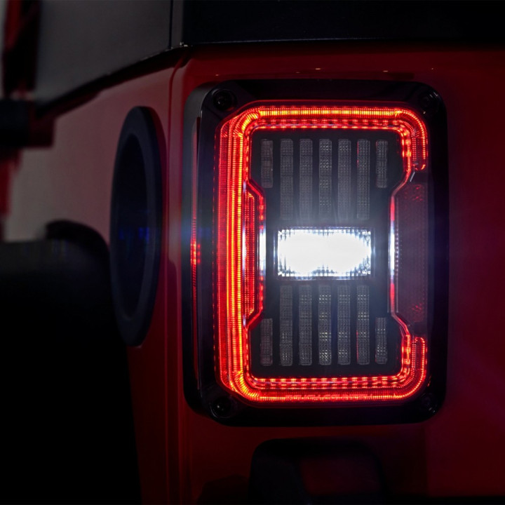 Tail Lights LED, Rough Country, Jeep Wrangler 2007 - 2018 - EDK.ro
