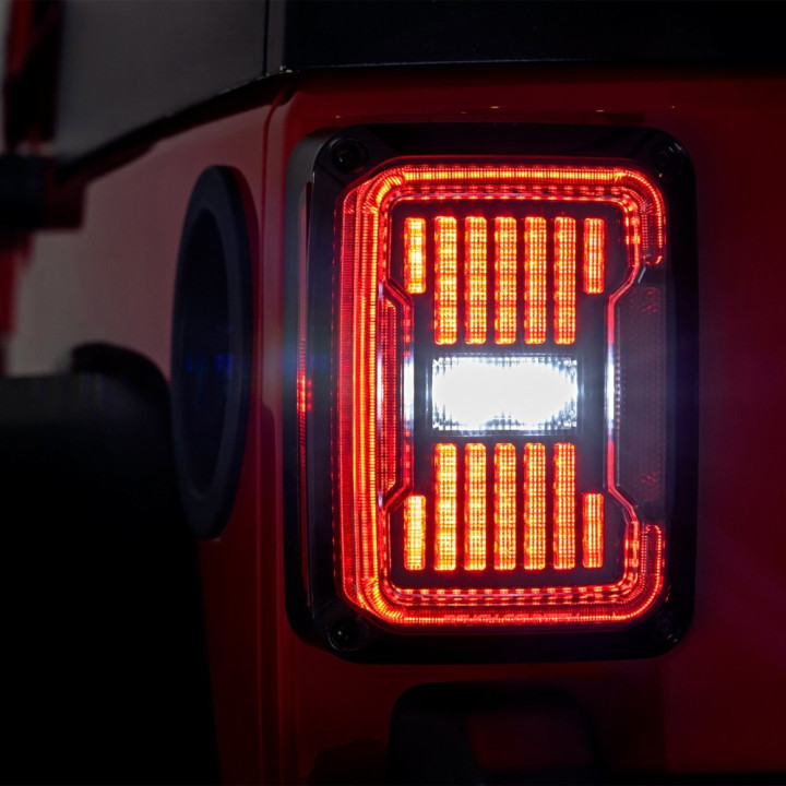 Tail Lights LED, Rough Country, Jeep Wrangler 2007 - 2018 - EDK.ro