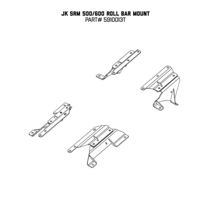 Kit de Montare pentru Portbagaj SRM din Fabrică Hard Top, Go Rhino, Jeep Wrangler 2007 - 2018 - EDK.ro