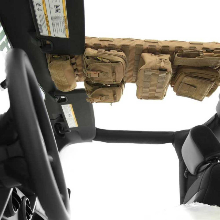 Overhead Console Coyote Tan, Smittybilt G.E.A.R., Jeep Wrangler 2007 - 2018 - EDK.ro