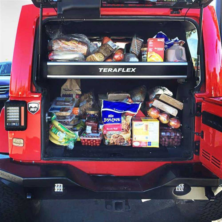 Rear Cargo Rack Black, TeraFlex Wasatch, Jeep Wrangler 2007 - 2018 - EDK.ro