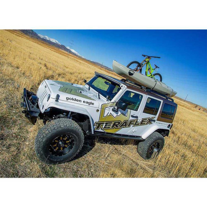 Kit Bară Principală pentru Portbagaj de Plafon Neagră, TeraFlex Nebo, Jeep Wrangler 2007 - 2018 - EDK.ro