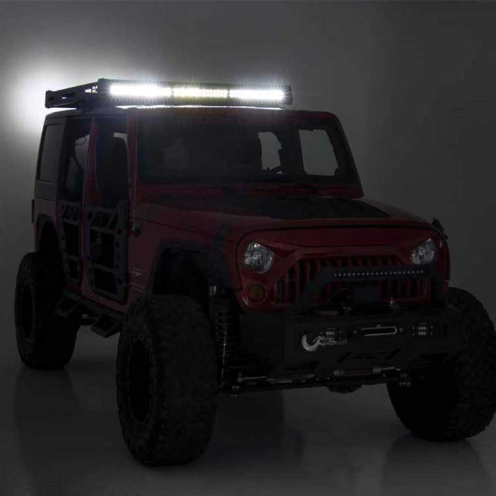 Sistem de Portbagaj pentru Hard Top cu Lumini LED, Rough Country, Jeep Wrangler 2007 - 2018 - EDK.ro