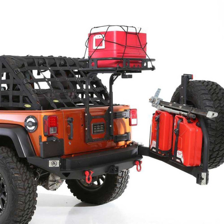 Tailgate Rack, Basket, Smittybilt Defender, Jeep Wrangler 2007 - 2018 - EDK.ro