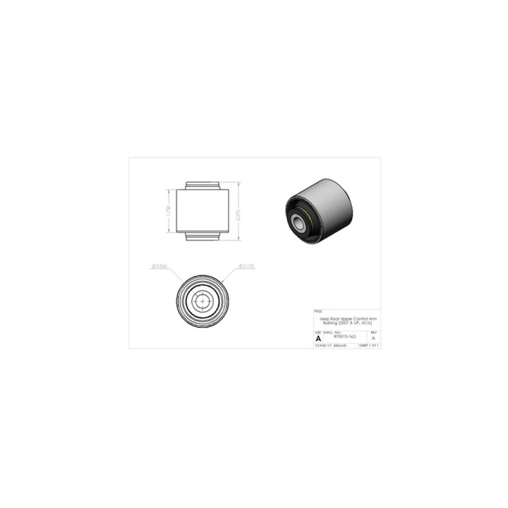 Rear Upper Control Arms Bushing, Clayton Off Road, Jeep Wrangler 2007 - Present - EDK.ro