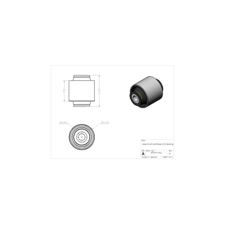 Bucșă Braț Inferior de Control, Clayton Off Road, Jeep Wrangler 2007 - Prezent - EDK.ro