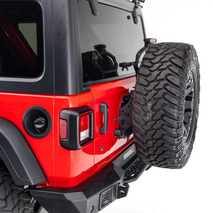 Relocarea Anvelopei de Rezervă, Go Rhino Rockline, Jeep Wrangler 2018 - Prezent - EDK.ro