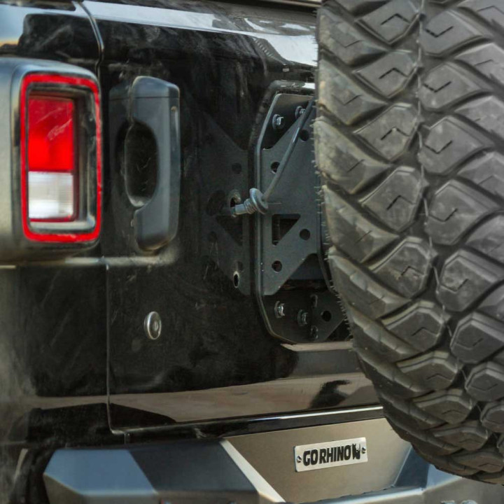 Relocarea Anvelopei de Rezervă, Go Rhino Rockline, Jeep Wrangler 2018 - Prezent - EDK.ro