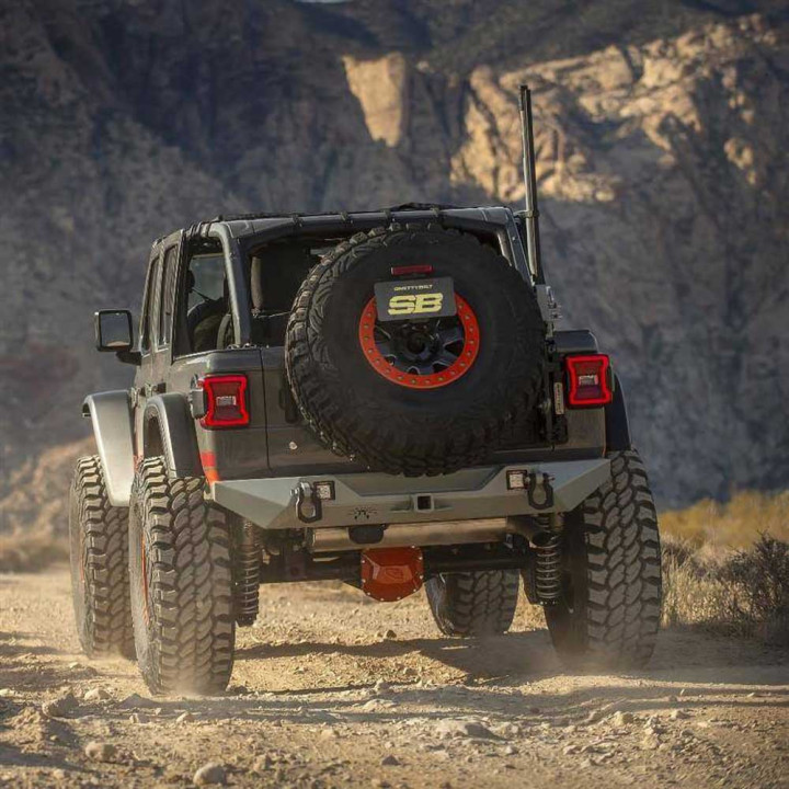 Suport pentru Anvelope cu Pivot Reglabil, Smittybilt, Jeep Wrangler 2018 - Prezent - EDK.ro
