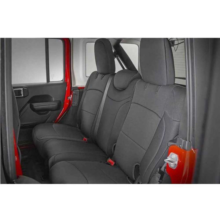 Set Huse Scaun Neopren Negru, Rough Country, Jeep Wrangler 2018 - Prezent - EDK.ro