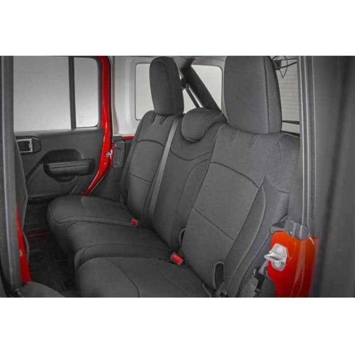 Set Huse Scaun Neopren Negru, Rough Country, Jeep Wrangler 2018 - Prezent - EDK.ro