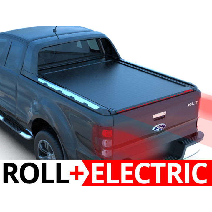 Electronically Assisted Roll Top Tonneau Bed Cover, Tessera 4x4 Roll+, Ford Ranger Wildtrak Extra Cab 2012 - 2022 - EDK.ro