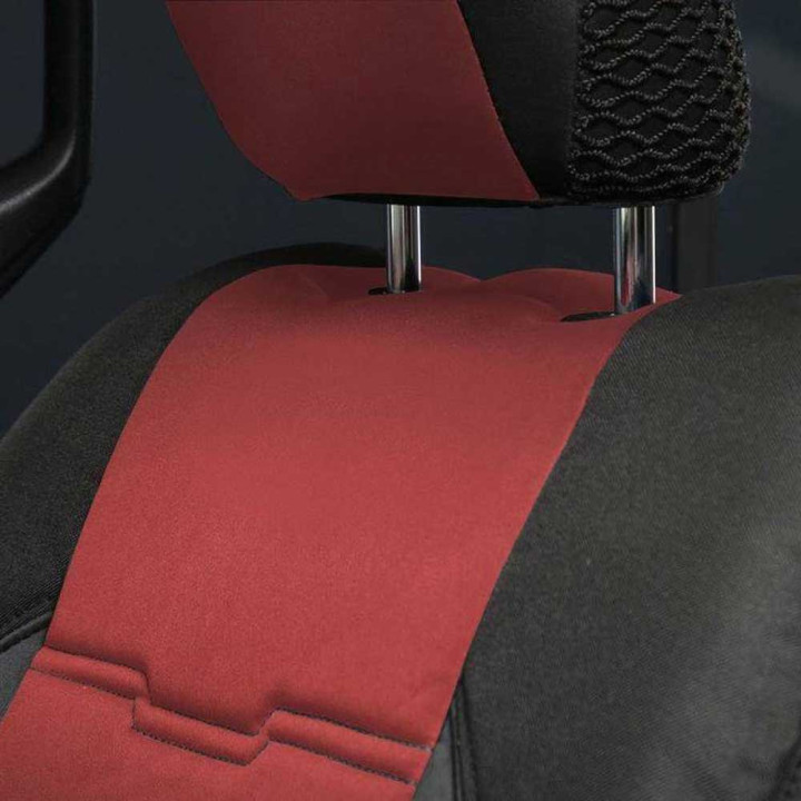 Neoprene Seat Cover Set Black/red, Smittybilt GEN2, Jeep Wrangler 2018 - Present - EDK.ro