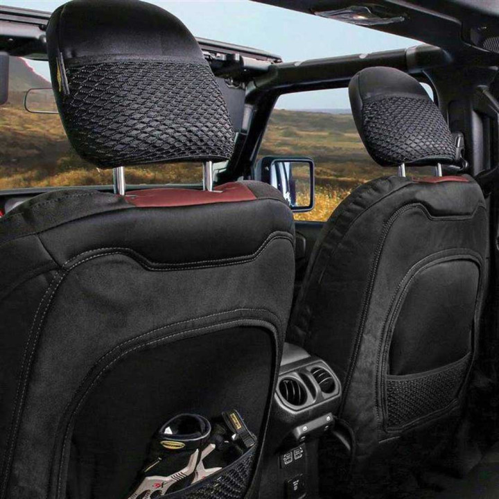 Set Huse Scaun Neopren Negru/roșu, Smittybilt GEN2, Jeep Wrangler 2018 - Prezent - EDK.ro