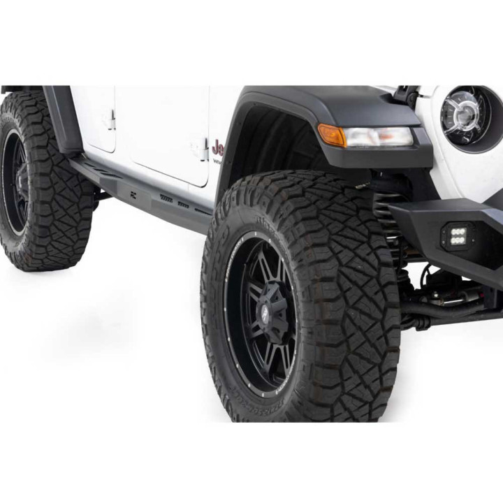 Side Steps, Rough Country Rock Sliders, Jeep Wrangler 2018 - Present - EDK.ro