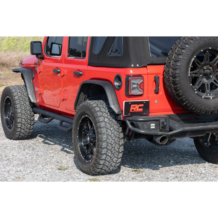 Side Steps, Rough Country Nerf Step, Jeep Wrangler 2018 - Present - EDK.ro