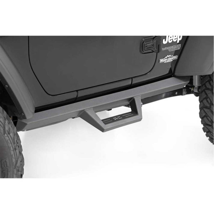 Side Steps, Rough Country Contoured, Jeep Wrangler 2018 - Present - EDK.ro