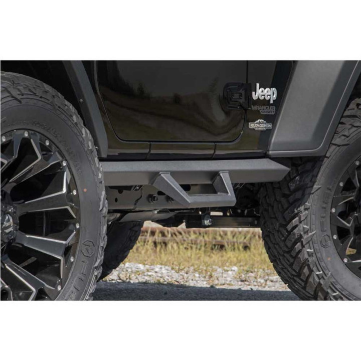 Side Steps, Rough Country Contoured, Jeep Wrangler 2018 - Present - EDK.ro