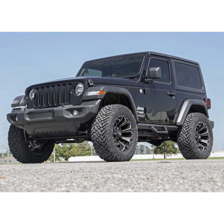 Praguri Laterale, Rough Country Contoured, Jeep Wrangler 2018 - Prezent - EDK.ro