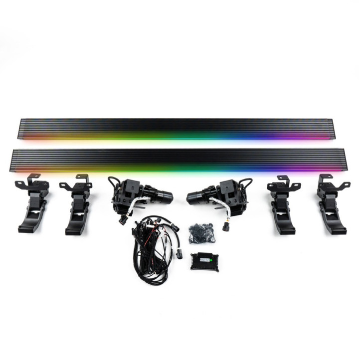 Electric Side Steps, OFD Gen 2 with LED Lights, Jeep Wrangler 2018 - Present - EDK.ro