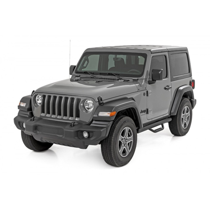 Side Steps, Rough Country Nerf Step, Jeep Wrangler 2018 - Present - EDK.ro