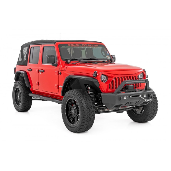 Praguri Laterale, Rough Country Oval Nerf Step, Jeep Wrangler 2018 - Prezent - EDK.ro