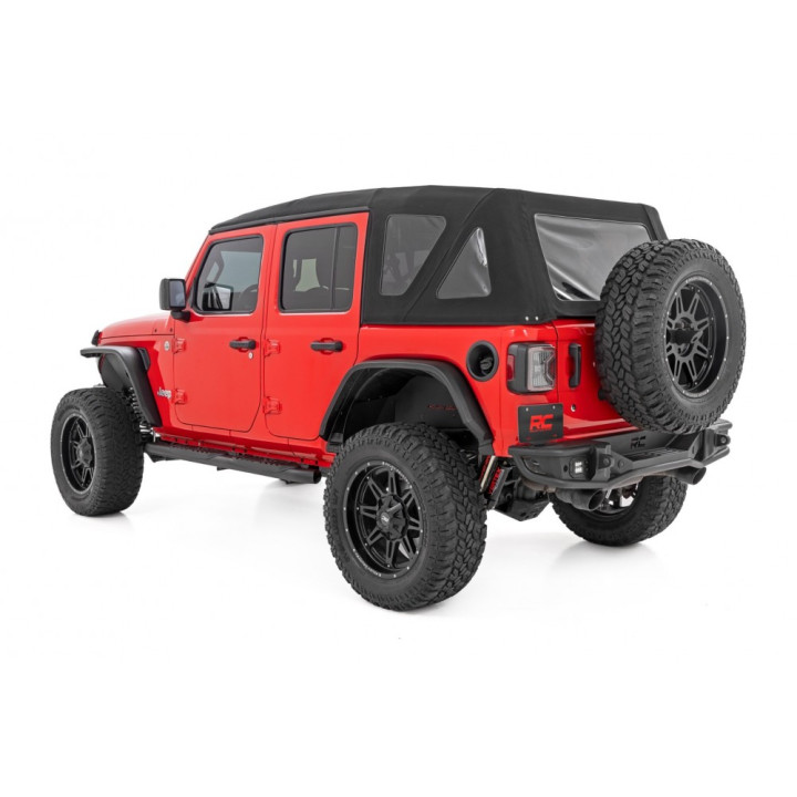 Side Steps, Rough Country Oval Nerf Step, Jeep Wrangler 2018 - Present - EDK.ro