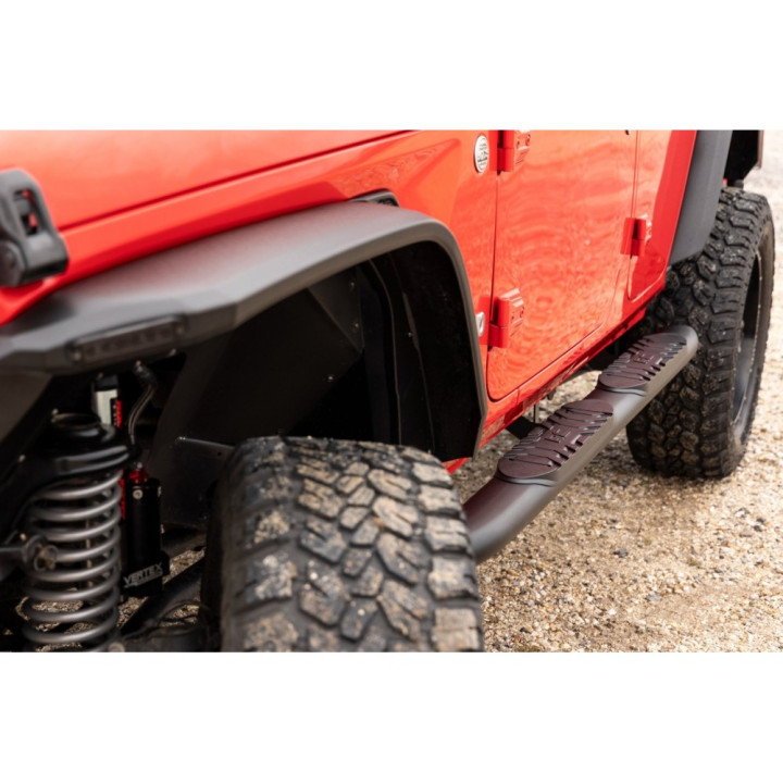 Side Steps, Rough Country Oval Nerf Step, Jeep Wrangler 2018 - Present - EDK.ro