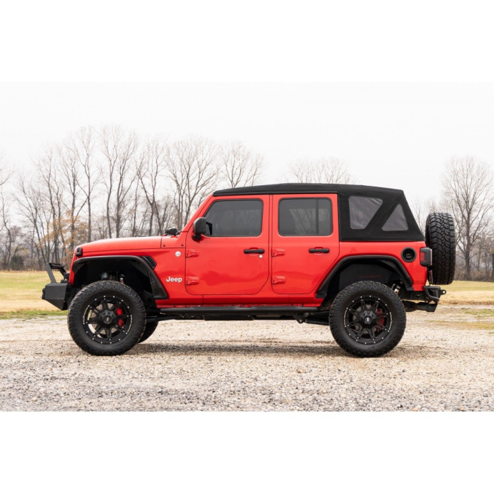 Side Steps, Rough Country Oval Nerf Step, Jeep Wrangler 2018 - Present - EDK.ro