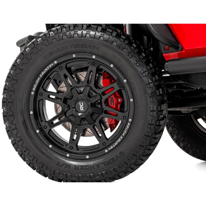 Brake Kit with Vented Discs, Rough Country, Jeep Wrangler 2018 - Present - EDK.ro