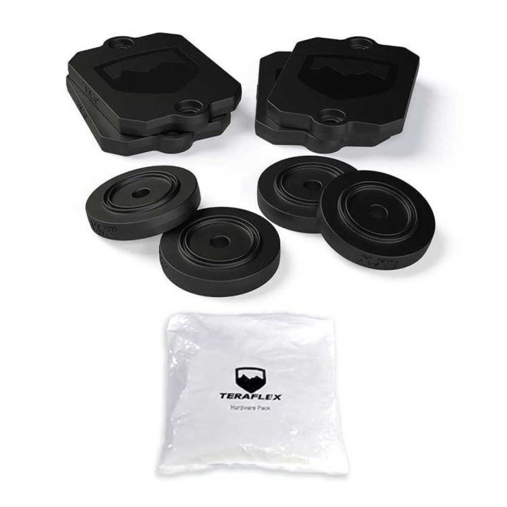 Bump Stop Strike Pad Shim Kit 0.5 Inch, TeraFlex, Jeep Wrangler 2018 - Present - EDK.ro