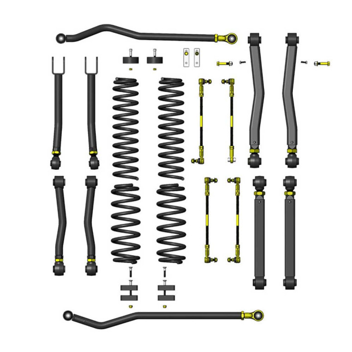 Suspension Lift Kit Overland+, Clayton Off Road 392 Lift 2 Inch, Jeep Wrangler 2018 - Present - EDK.ro