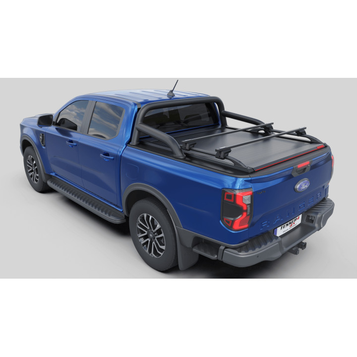 Electronically Assisted Roll Top Tonneau Bed Cover, Tessera 4x4 Roll+, Ford Ranger XLT Double Cab 2023 - Present - EDK.ro