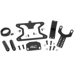 Adaptor de Relocare a Plăcuței de Înmatriculare cu Lumină LED, Rough Country, Jeep Wrangler 2018 - Prezent - EDK.ro