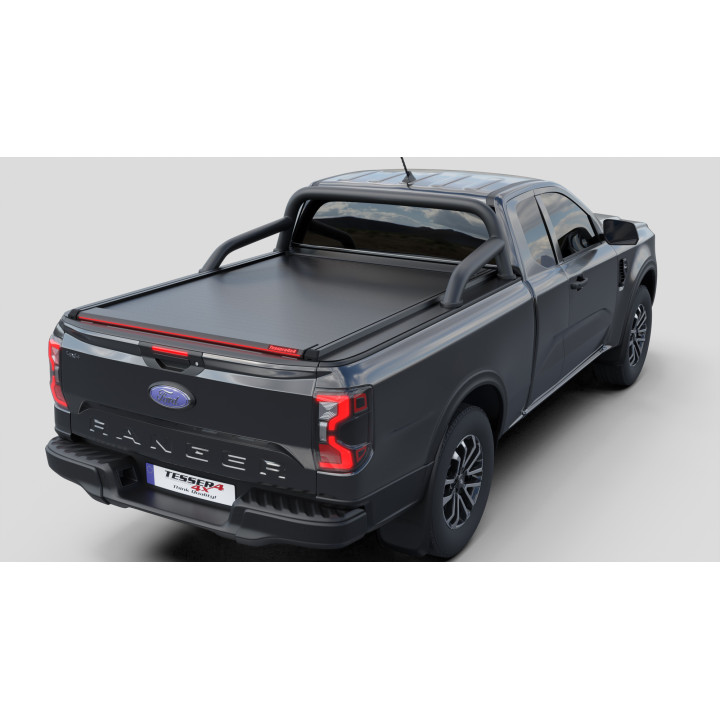 Electronically Assisted Roll Top Tonneau Bed Cover, Tessera 4x4 Roll+, Ford Ranger XLT Extra Cab 2023 - Present - EDK.ro