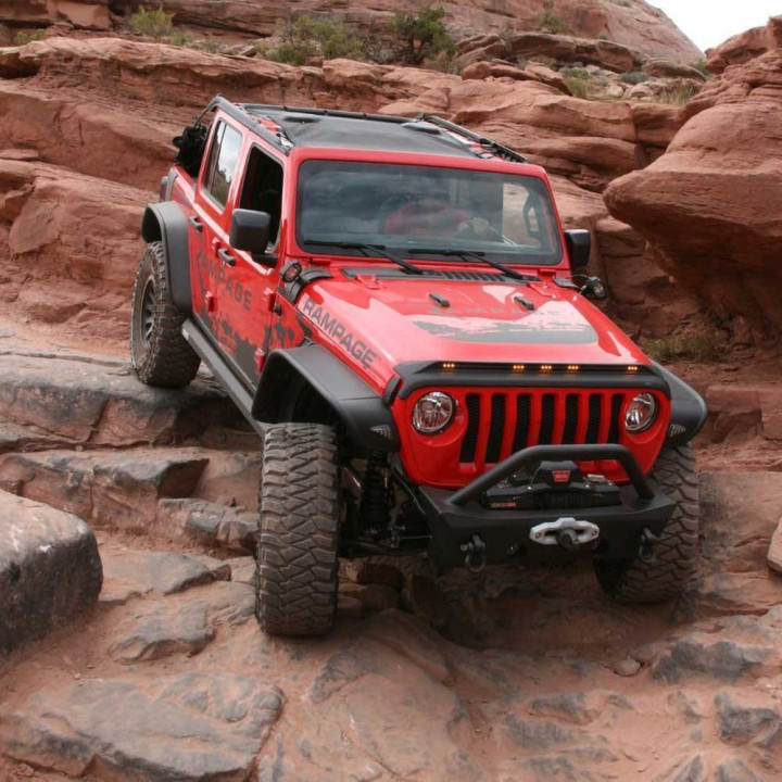 Extensii Aripi Față și Spate, Bushwacker Flat Style, Jeep Wrangler 2018 - Prezent - EDK.ro