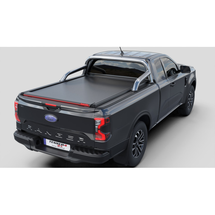Electronically Assisted Roll Top Tonneau Bed Cover, Tessera 4x4 Roll+, Ford Ranger XLT Extra Cab 2023 - Present - EDK.ro