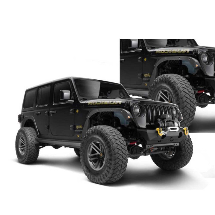 Kit de Ștergere Apărători Trail Armor, Bushwacker, Jeep Wrangler 2018 - Prezent - EDK.ro