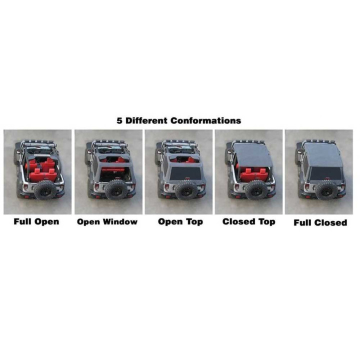 Complete Soft Top Fastback, Suntop, Jeep Wrangler 2018 - Present - EDK.ro