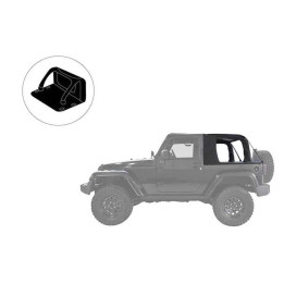 Cargo Cover with Rear Window Black Diamond, Suntop, Jeep Wrangler 2018 - Present - EDK.ro