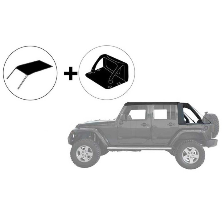 Plafon Moale Complet Cargo, Suntop, Jeep Wrangler 2018 - Prezent - EDK.ro