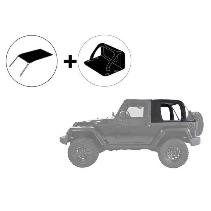 Prelată Completă pentru Acoperiș Portbagaj Black Diamond, Suntop, Jeep Wrangler 2018 - Prezent - EDK.ro