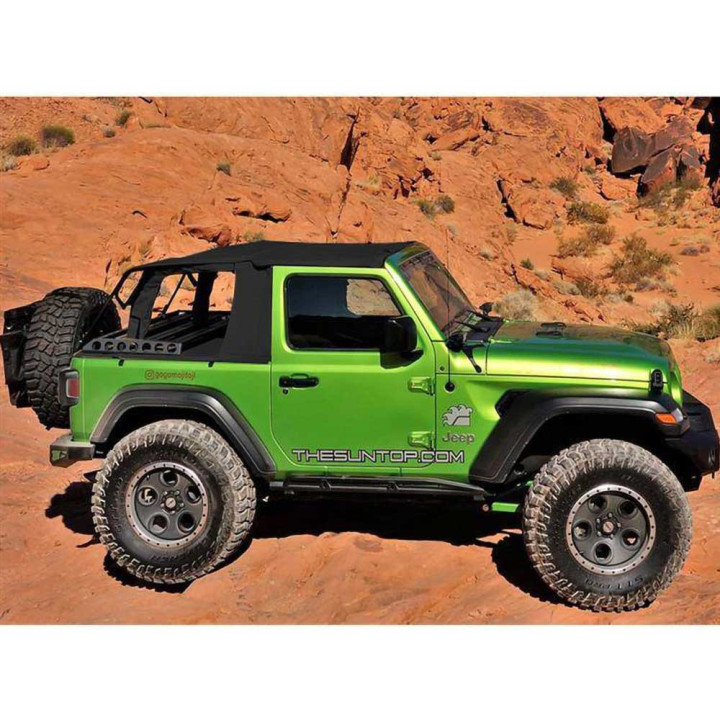 Complete Roof Cover Cargo Top Black Diamond, Suntop, Jeep Wrangler 2018 - Present - EDK.ro