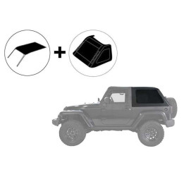 Complete Roof Cover Fastback Top Black Diamond, Suntop, Jeep Wrangler 2018 - Present - EDK.ro