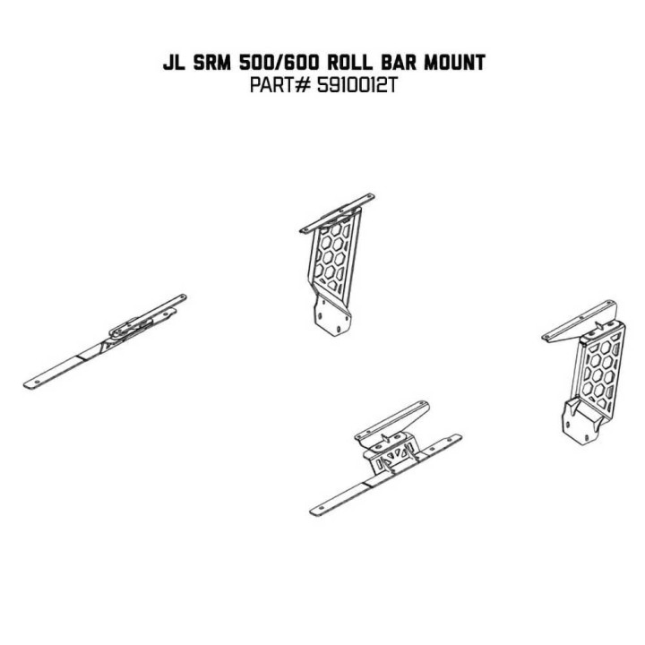 Mounting Kit for SRM Rack Factory Hard Top, Go Rhino, Jeep Wrangler 2018 - Present - EDK.ro