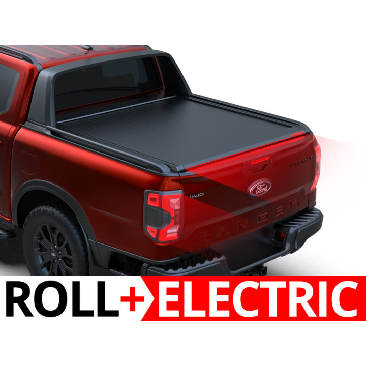 Electronically Assisted Roll Top Tonneau Bed Cover, Tessera 4x4 Roll+, Ford Ranger Wildtrak PHEV Double Cab 2023 - Present - EDK