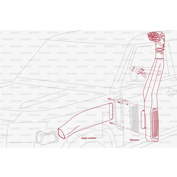 Snorkel, Bravo, Land Rover Defender 2019 - Present - EDK.ro