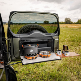 Drop-down Tailgate Table, Bison Gear, Land Rover Defender 90 / 110 / 130 2019 - Present - EDK.ro